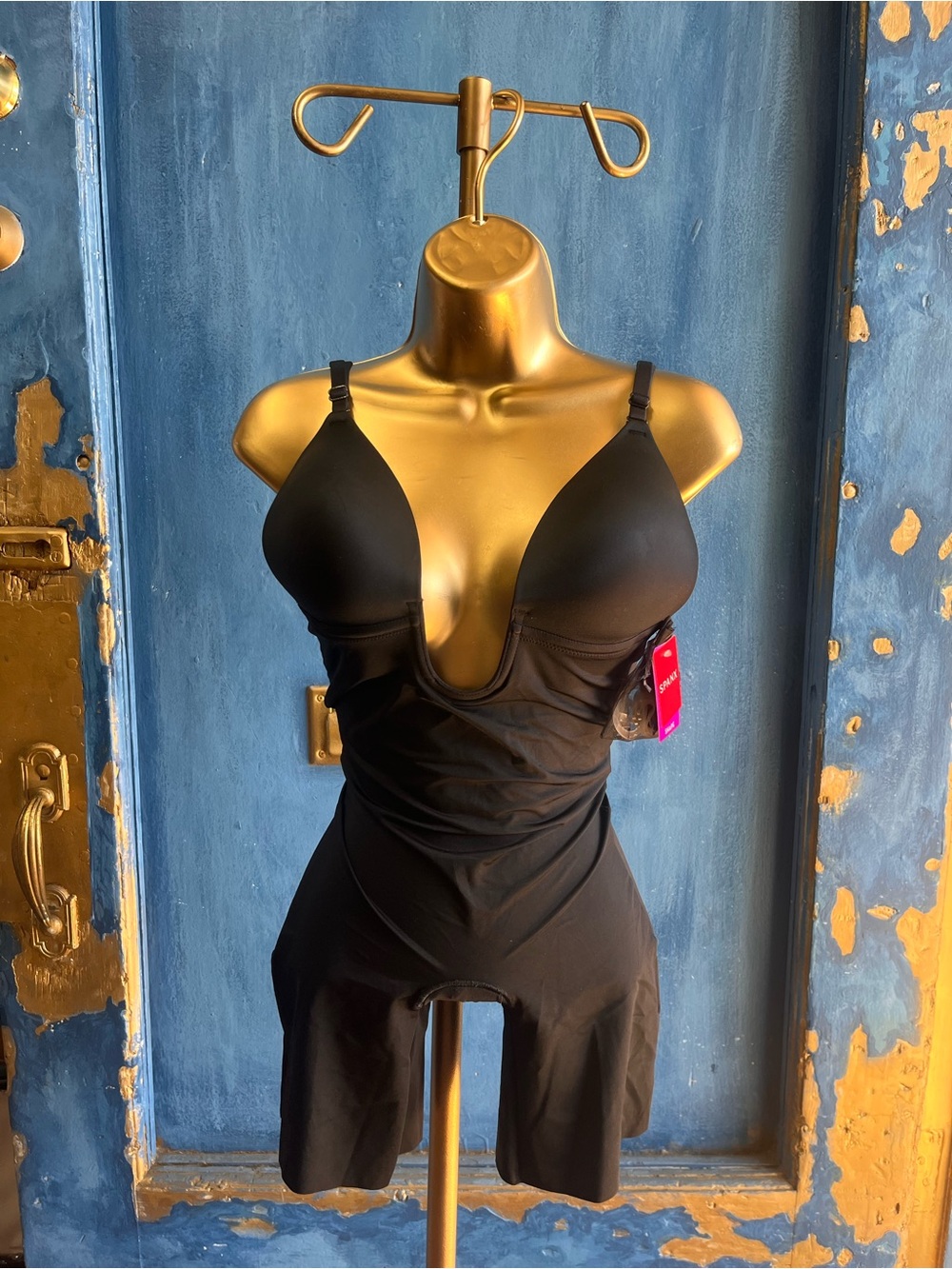 SPANX Black and Orange Shapewear Bodysuit